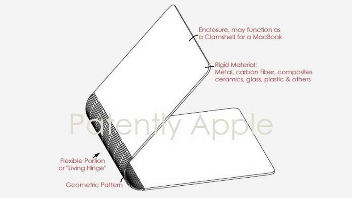  Apple запатентовала «живой шарнир» для ноутбуков 